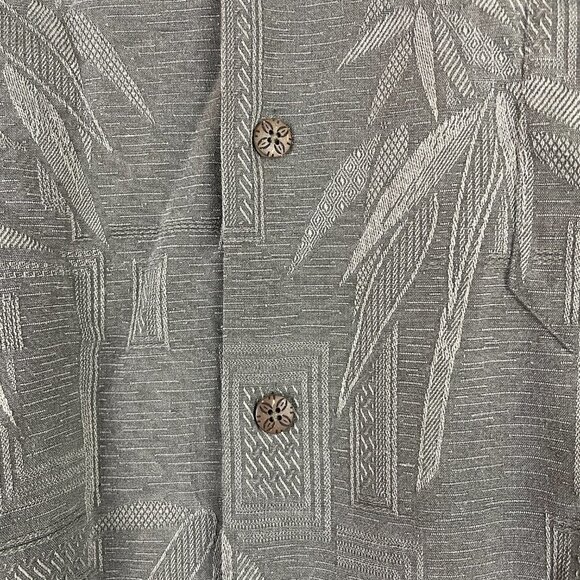 Jamaica Jaxx Hawaiian Brown Bamboo Pattern Men’s Shirt - Size XXL- 100% Silk - Picture 3 of 8